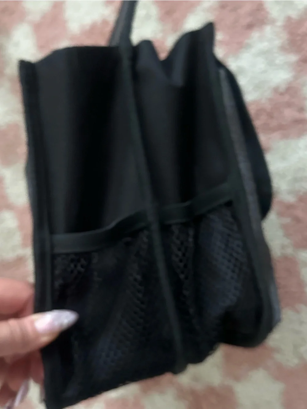 Thirty-One “Organized” Deluxe Double Duty Storage Caddy-Charcoal Crosshatch